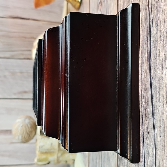 VINTAGE BOMBAY MAHOGANY WOOD VALET ORGANIZER JEWELRY BOX - Picture 8 of 16